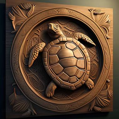 3D модель Джонатан Черепаха известное животное (STL)